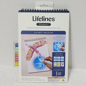 Lifelines FlowArt UV Art Kit Wild Life Color Creativity Animals Relaxation New